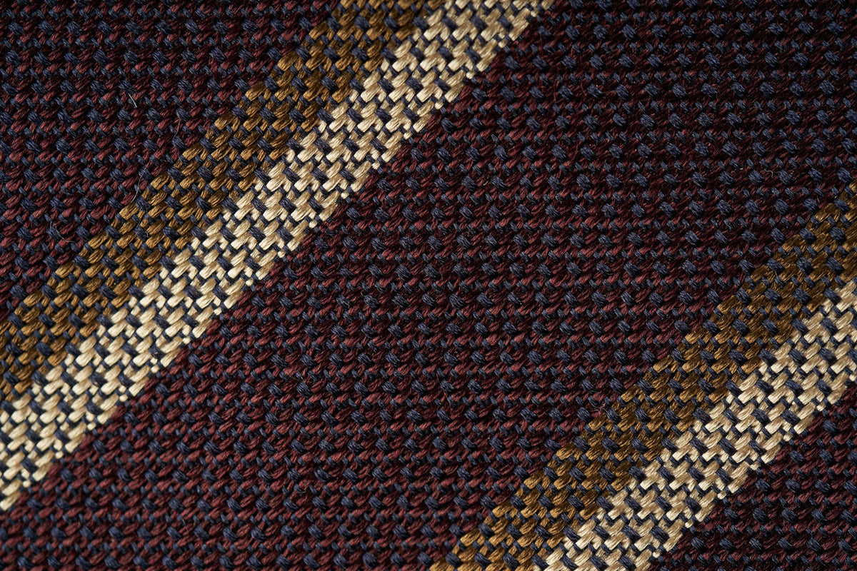 Burgundy-Mustard-Cream Stripes (last piece)