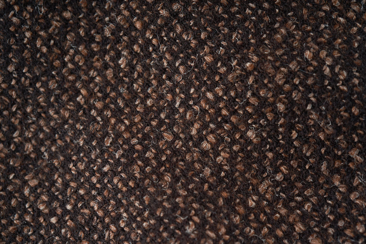 Brown Boucle Wool Silk