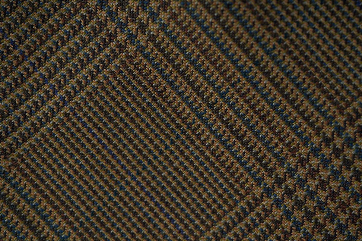 Brown-Teal Glencheck Wool