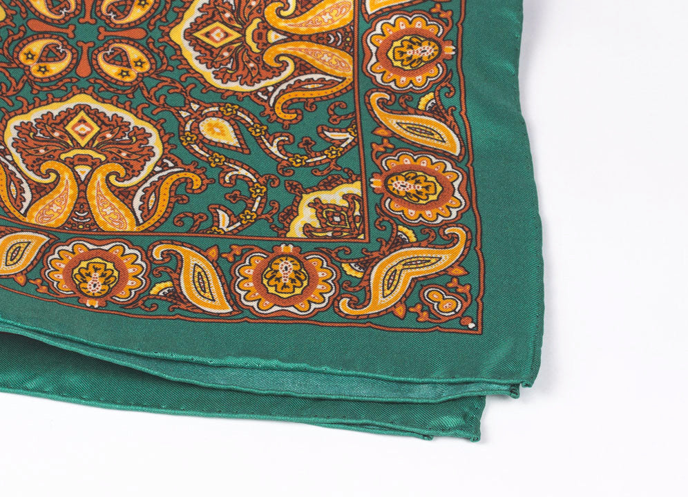 Green Large Floral Motif