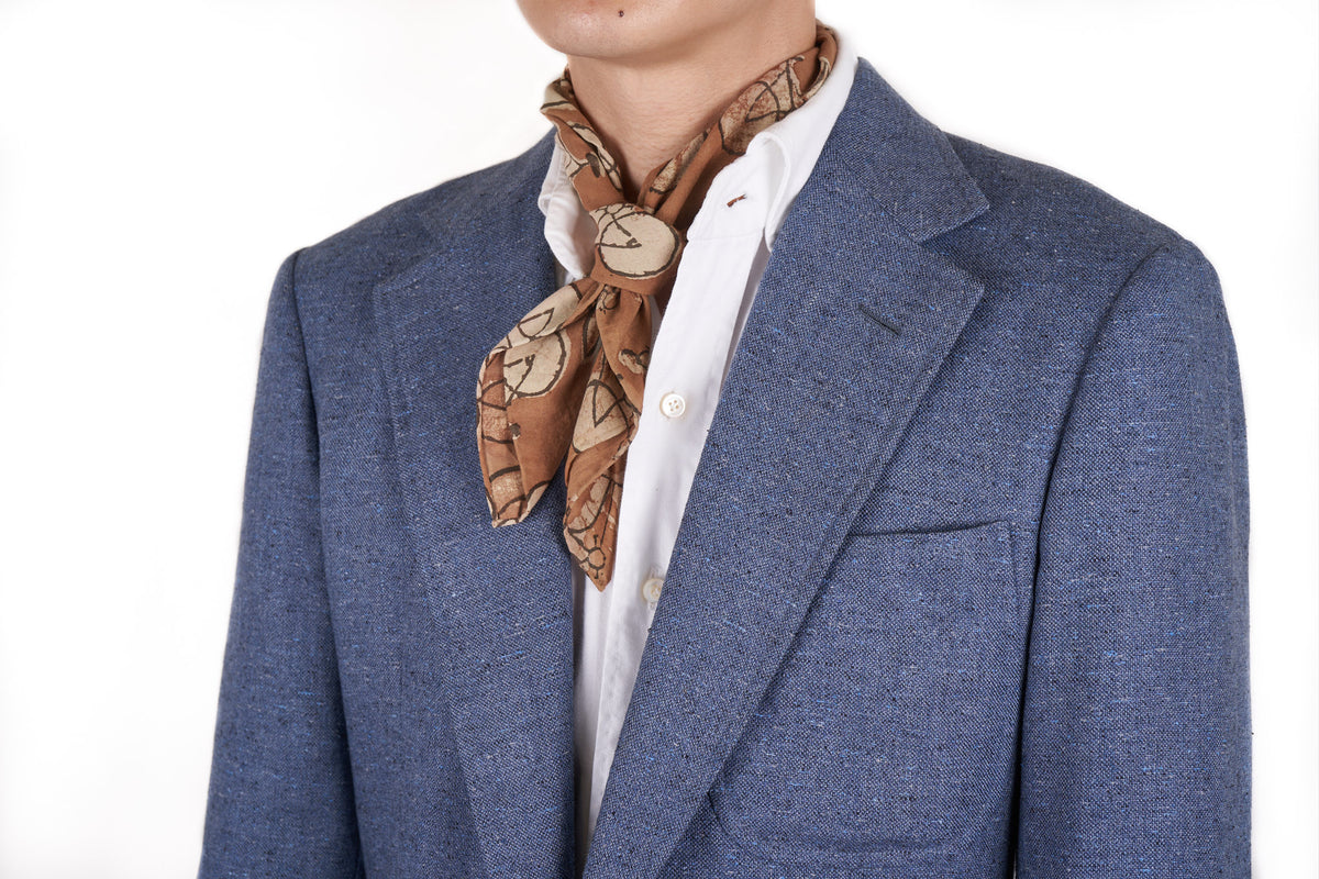 Latte Bicycles Block Print Neckerchief