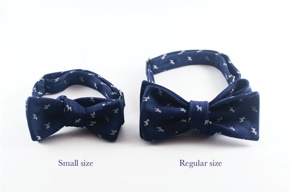 Brown-Mint Brushed Repp Bow Tie